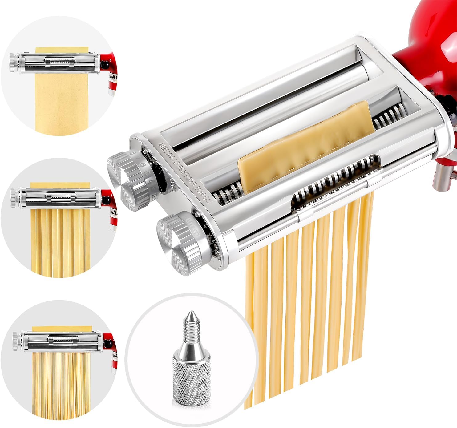 Kitchen Appliances Kitchenaid - อุปกรณ์เสริมเครื่องผสมอาหาร KitchenAid แบบ 3-in-1 สำหรับทำพาสต้า พร้อมใบมีดสำหรับสปาเก็ตตี้และเฟตตูชิน