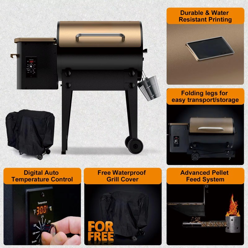 เตาบาร์บีคิวแบบพกพาพับได้ ใช้เ - Electric Smoker Bbq บทวิจารณ์และราคา