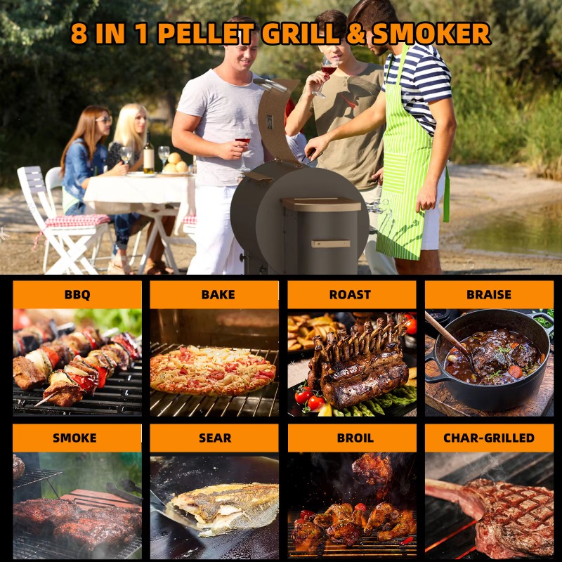 เตาบาร์บีคิวแบบพกพาพับได้ ใช้เ - Electric Smoker Bbq บทวิจารณ์และราคา