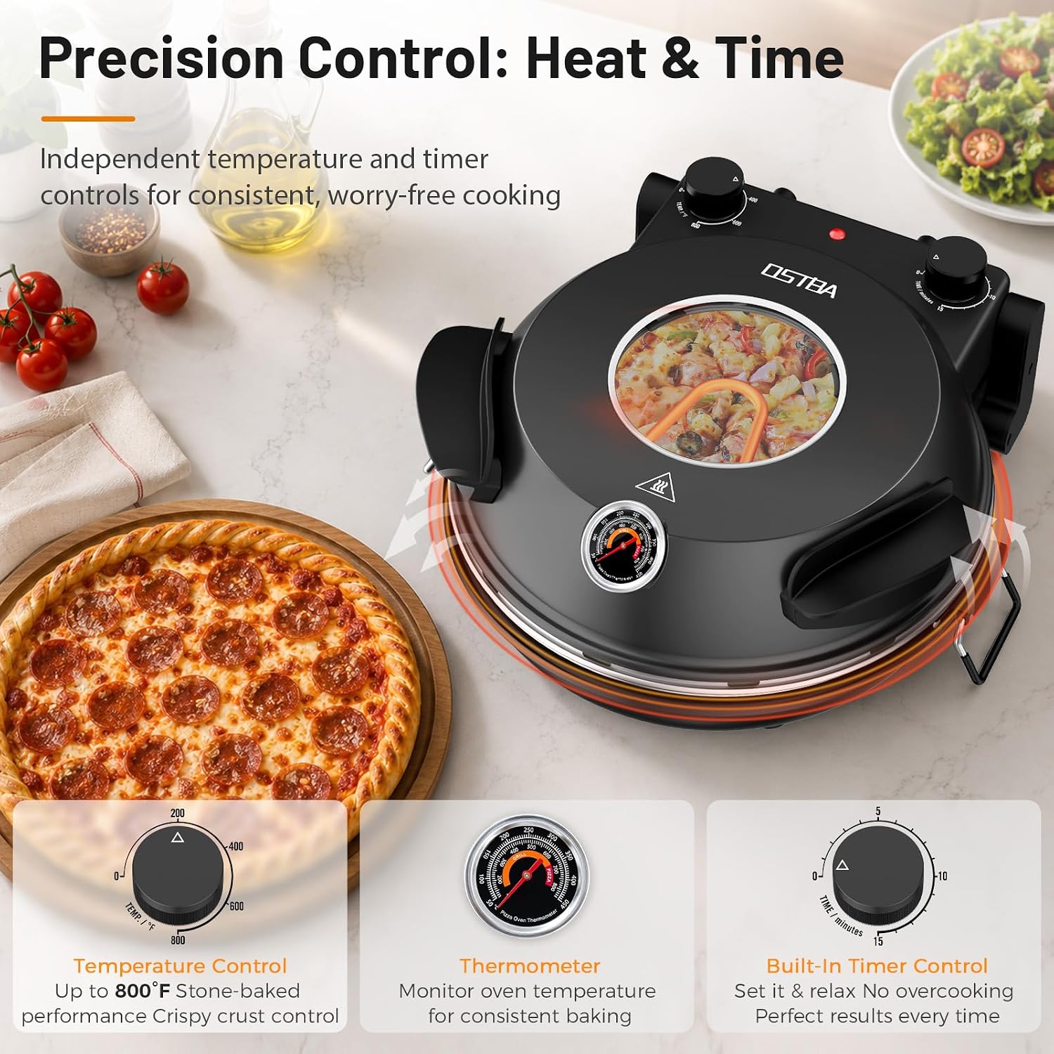 เตาอบพิซซ่าไฟฟ้าสำหรับใช้ในบ้า - Bread Maker Machine บทวิจารณ์และราคา