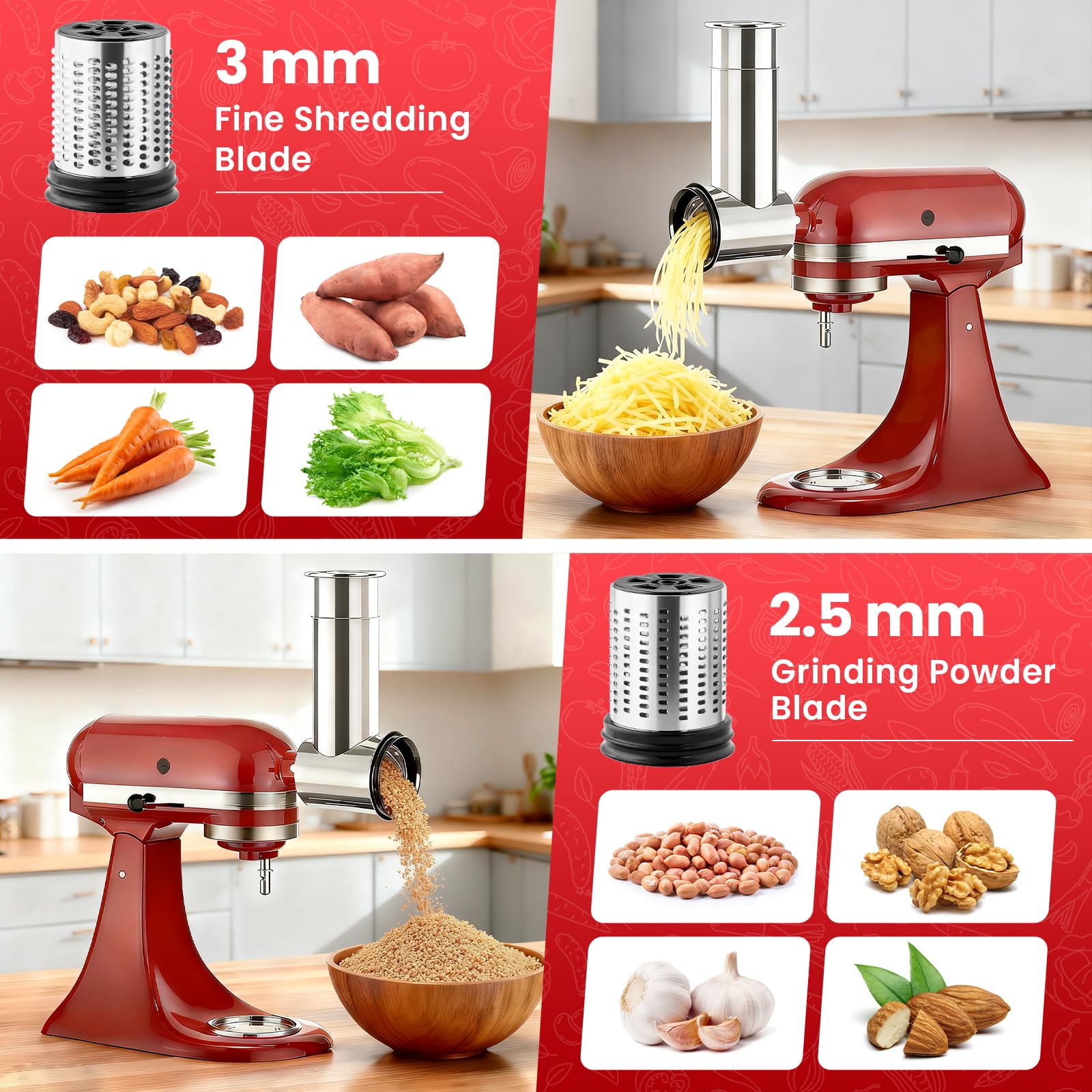 เครื่องหั่นสแตนเลสสำหรับสไลด์แ - Kitchen Appliances Kitchenaid บทวิจารณ์และราคา