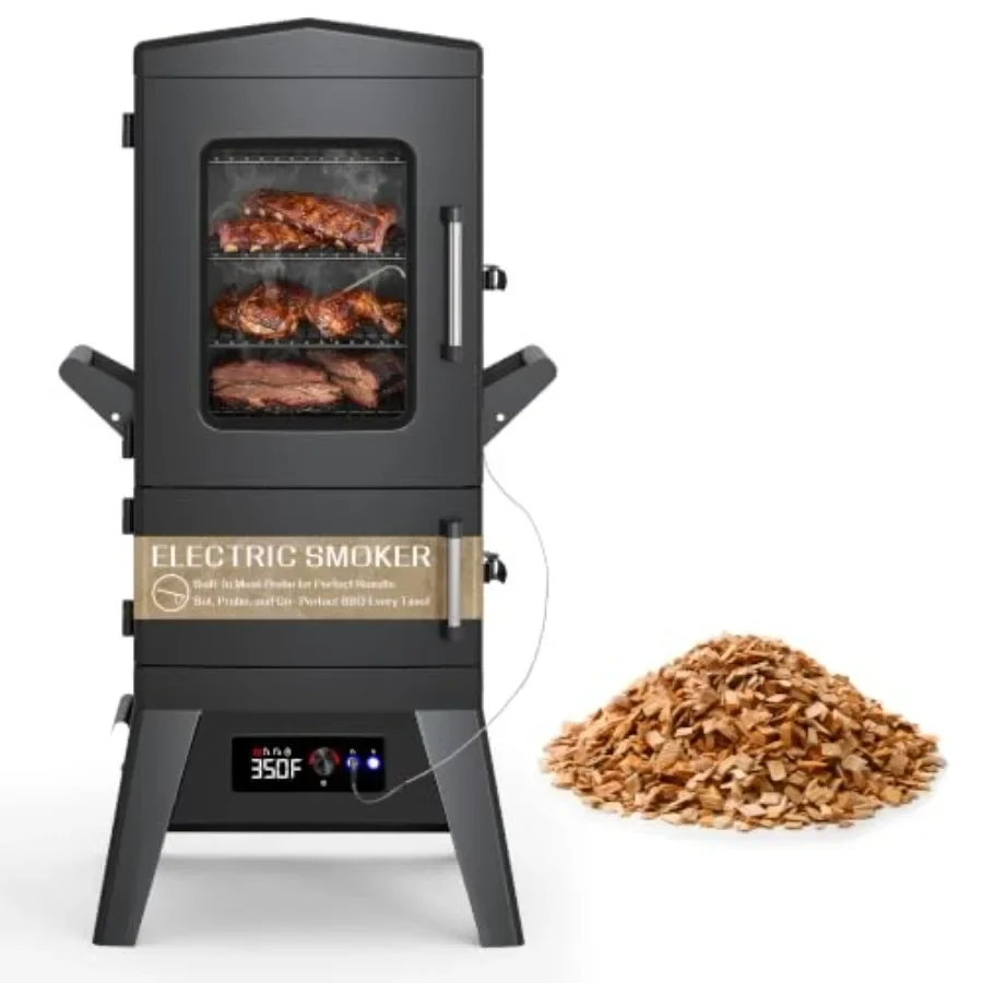 เตาอบรมควันไฟฟ้าแนวตั้งขนาดใหญ - Electric Smoker Bbq บทวิจารณ์และราคา