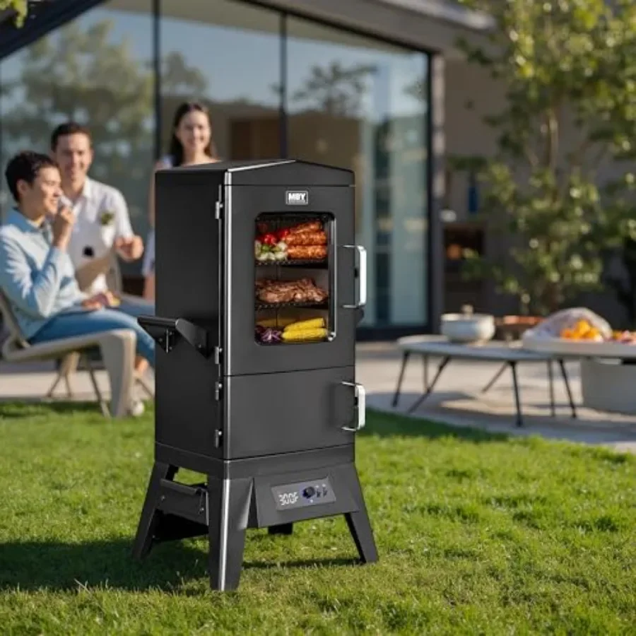 เตาอบรมควันไฟฟ้าแนวตั้งขนาดใหญ - Electric Smoker Bbq บทวิจารณ์และราคา