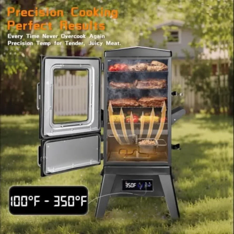 เตาอบรมควันไฟฟ้าแนวตั้งขนาดใหญ - Electric Smoker Bbq บทวิจารณ์และราคา